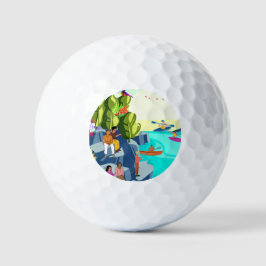 Pelotas De Golf Caleidoscopio de la belleza de la naturaleza en la