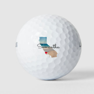 Pelotas De Golf California Shape Heart Photo 