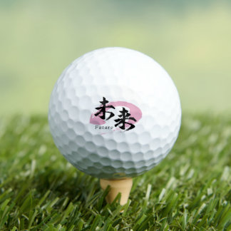 Pelotas De Golf Caligrafía Japonesa Kanji Mirai/Futuro