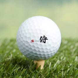 Pelotas De Golf Caligrafía Japonesa Kanji Samurái