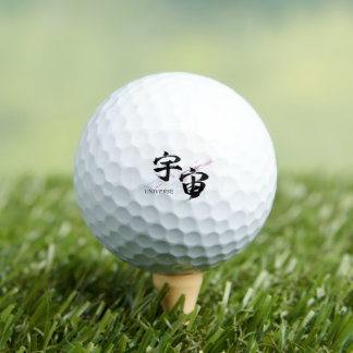 Pelotas De Golf Caligrafía Japonesa Kanji Uchu/Universo