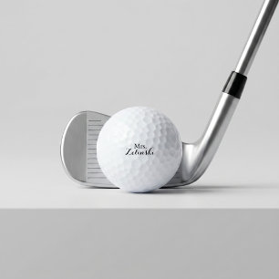 Pelotas De Golf Caligrafía minimalista de guión elegante 