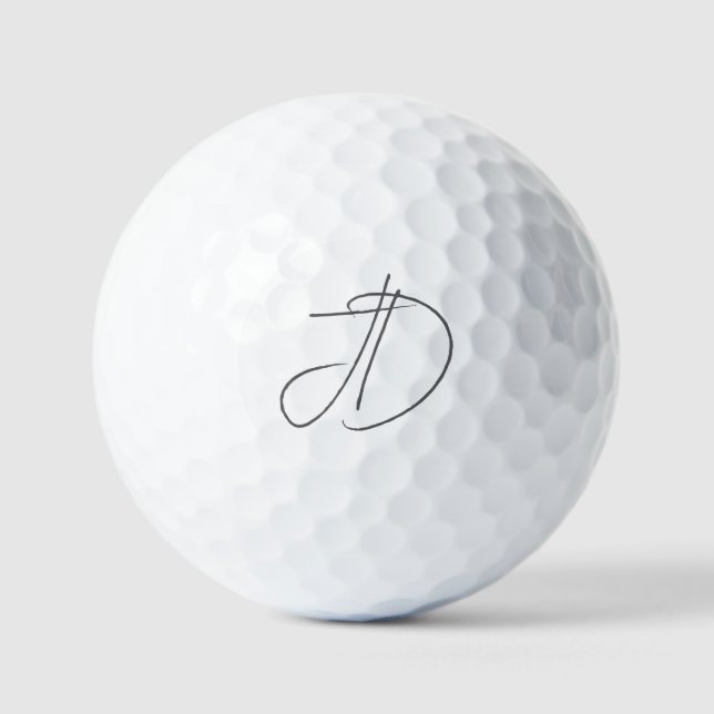 Pelotas De Golf Caligrafía monograma clásico de moda  (Anverso)