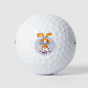 Pelotas De Golf Cállate Conejo Diseño Divertido Sarcástico Cómic