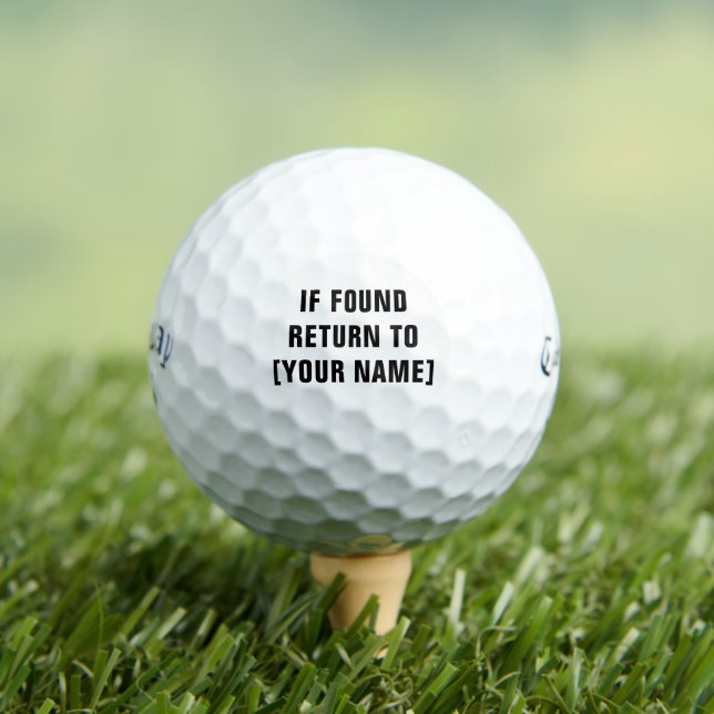 Pelotas de Golf Callaway Divertidas, Devolver a No (Camiseta in situ)