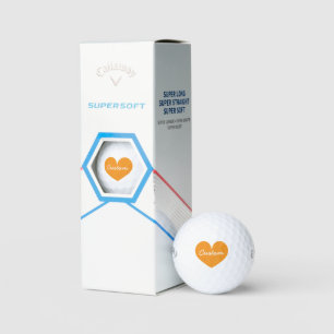 Pelotas de golf Callaway personalizadas con corazó