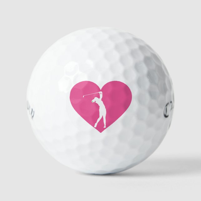 Pelotas de Golf Callaway Rosadas Personalizadas |  (Anverso)