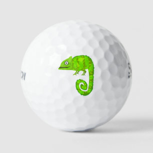 Pelotas De Golf Camaleón lindo verde