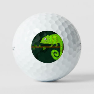 Pelotas De Golf Camaleón lindo verde