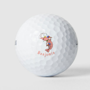 Pelotas De Golf Camarón alegre, personalizado de la gamba