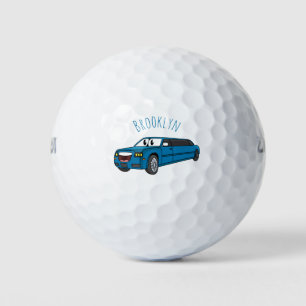 Pelotas De Golf Camión de personalizado limusina azul muy feliz