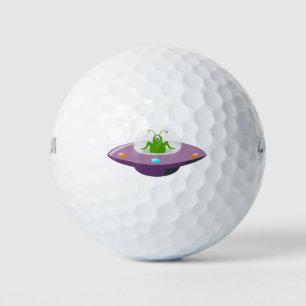 Pelotas De Golf Camiseta "Alien en un OVNI: Una aventura cósmica"