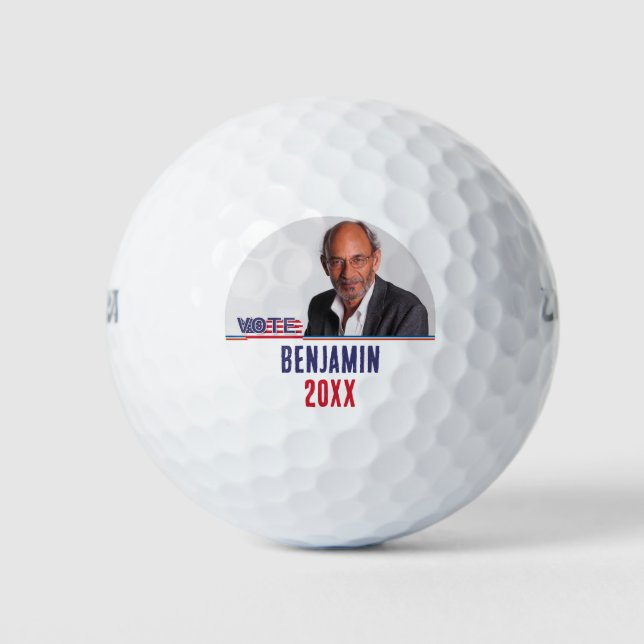 Pelotas De Golf Campaña de elección de foto personalizado Política (Anverso)