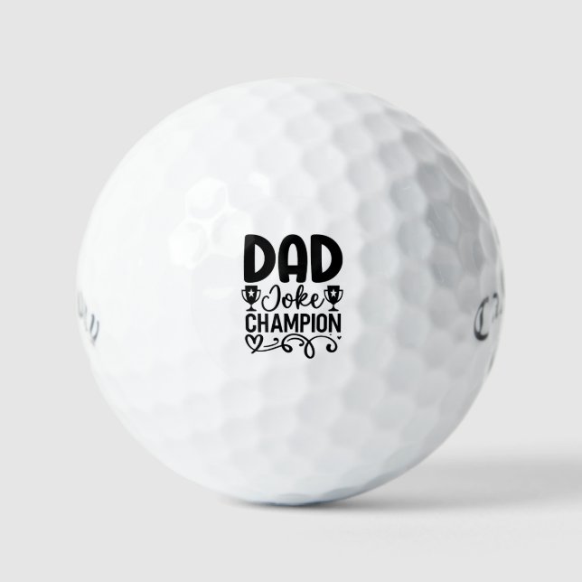 Pelotas De Golf Campeón de Chiste de papá | Gracioso regalo del Dí (Anverso)
