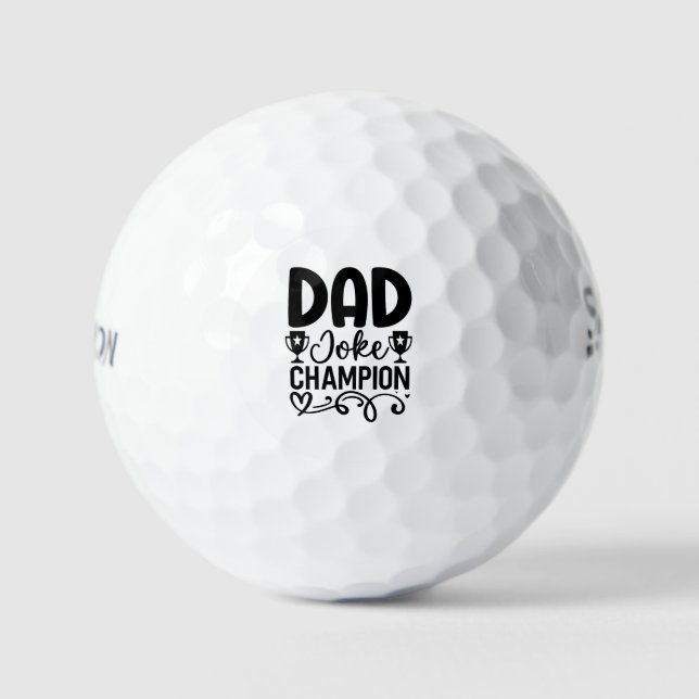 Pelotas De Golf Campeón de Chiste de papá | Gracioso regalo del Dí (Anverso)