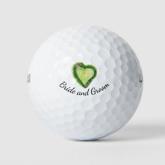 Pelotas De Golf campo de golf forma de corazón  (Anverso)