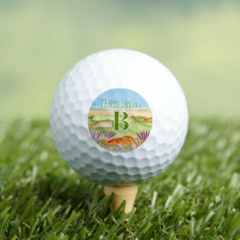 Pelotas De Golf Campo de Golf Monogramático junto a la Playa