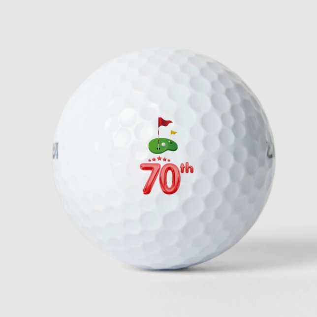 Pelotas De Golf Campo de golf número 70 par para golfista de 70 añ (Anverso)