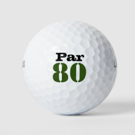 Pelotas De Golf Campo de golf número 80 par para golfista de 80 añ