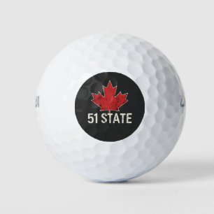 Pelotas De Golf Canadá 51 Estado Trump Bandera estadounidense y ca