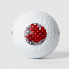 Pelotas De Golf Canadá con banderas de Estados Unidos
