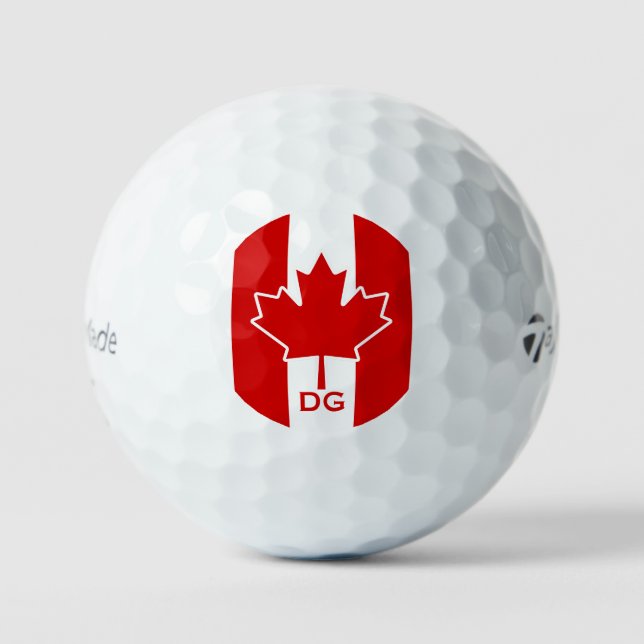 Pelotas De Golf Canadá: Hoja de Maple Iniciada (Anverso)