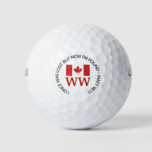 Pelotas De Golf CANADÁ Monograma personalizado Cristiano Perdido E