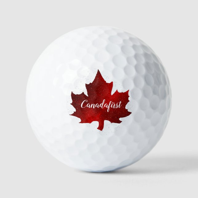 Pelotas De Golf Canadá: primera hoja de arce (Anverso)