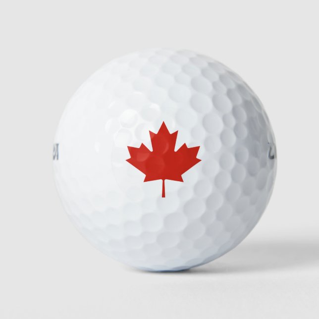 Pelotas De Golf Canadá: Red Maple Leaf Canadá (Anverso)