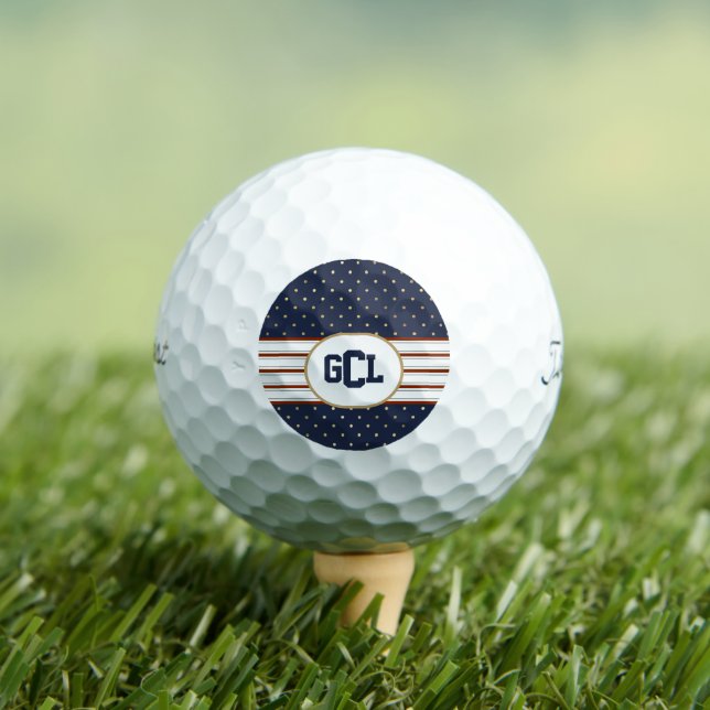 Pelotas De Golf Candy Cane Stripes & Polka Dots Golf Balls (Camiseta in situ)