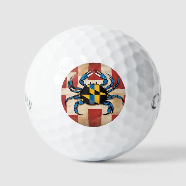 Pelotas De Golf Cangrejo azul de Maryland (Anverso)