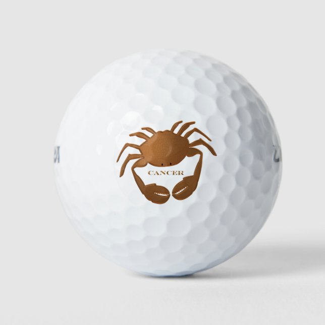 Pelotas De Golf Cangrejo de cáncer Zodiac (Anverso)