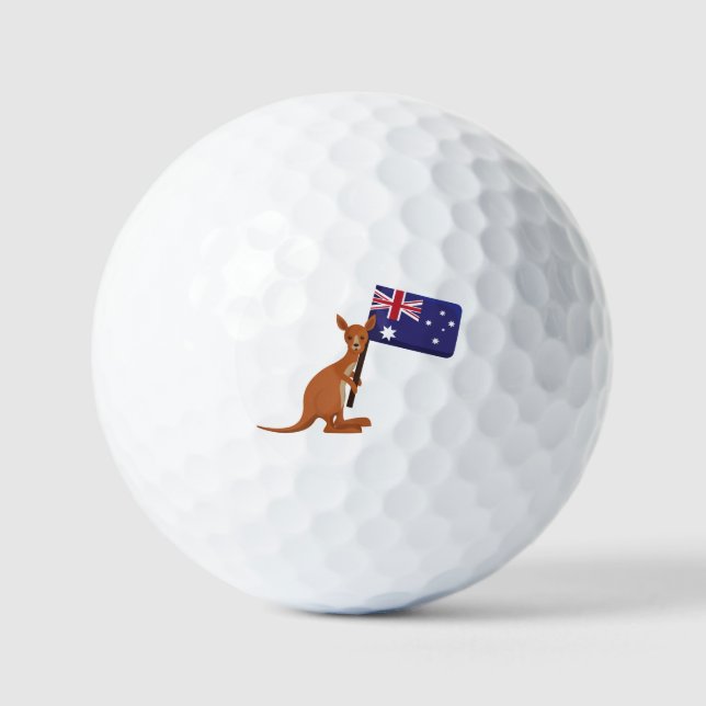 Pelotas De Golf canguro bandera australia (Anverso)