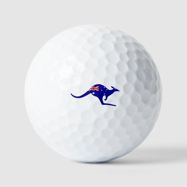 Pelotas De Golf Canguro de bandera de Australia (Anverso)