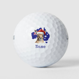 Pelotas De Golf Canguro en la bandera de Australia