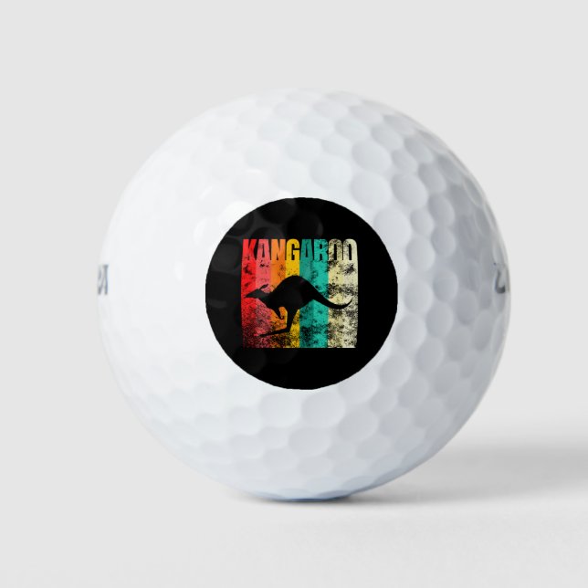 Pelotas De Golf Canguro Retro (Anverso)