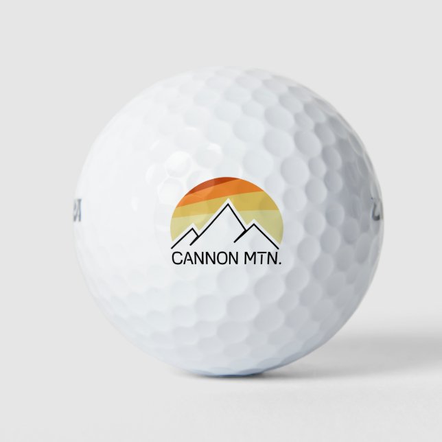Pelotas De Golf Cannon Mountain New Hampshire Retro (Anverso)