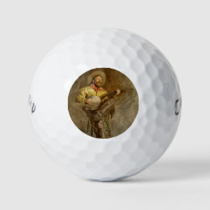 Pelotas De Golf Cantando Cowboy Español con Banjo Tocando Canción