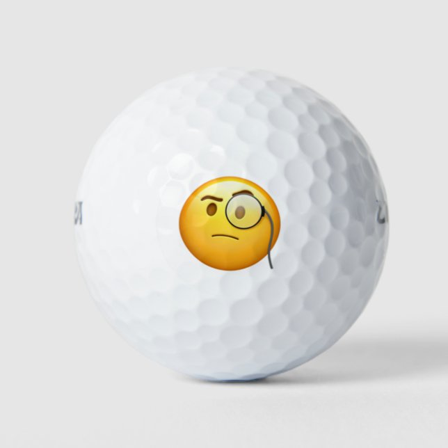 Pelotas De Golf Cara con monóculo - Emoji (Anverso)