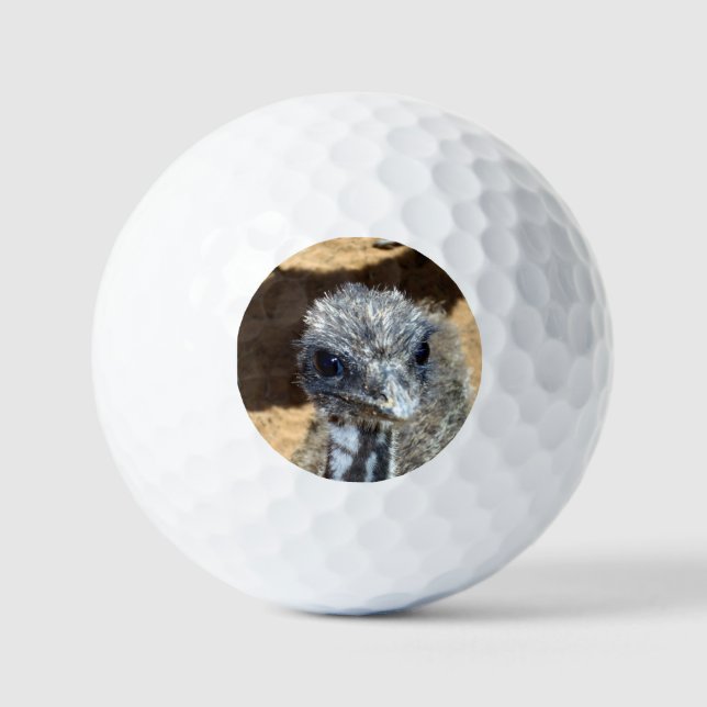 Pelotas De Golf Cara De Bebé Emu, (Anverso)