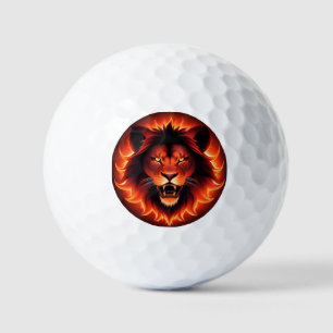 Pelotas De Golf Cara de León Ardiente con Melena Brillante