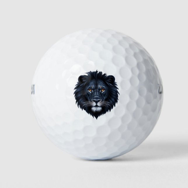 Pelotas De Golf Cara de león negra (Anverso)