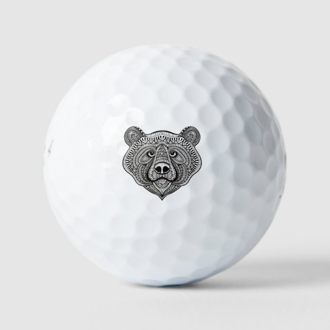 Pelotas De Golf Cara de oso inspirada (Anverso)