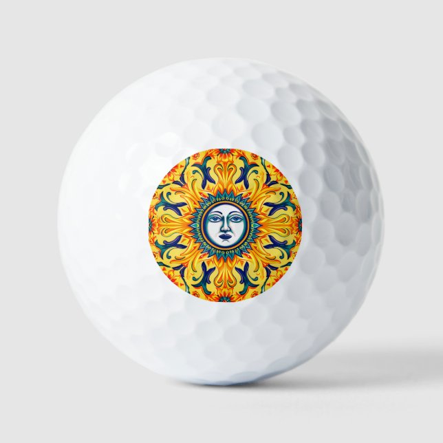 Pelotas de Golf Cara de Sol Siciliano (Anverso)