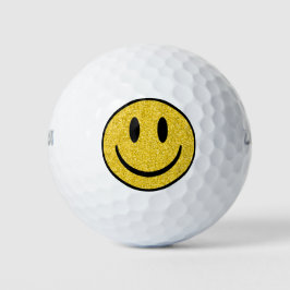 Pelotas De Golf Cara de sonrisa purpurina