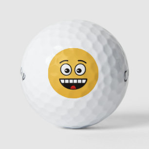 Pelotas De Golf Cara sonriente con boca abierta