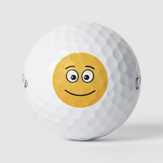 Pelotas De Golf Cara sonriente con ojos abiertos (Anverso)