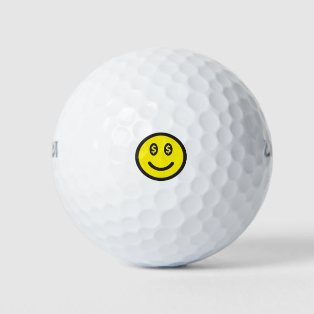 Pelotas De Golf Cara sonriente de $$ (Anverso)