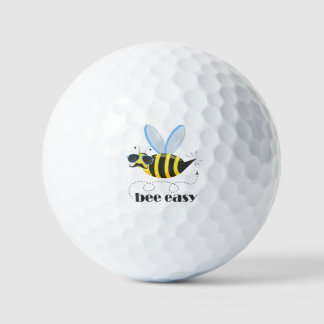 Pelotas De Golf Carácter de abeja con gafas de sol bigote Bee Fáci