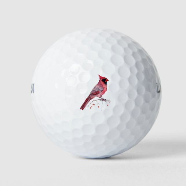 Pelotas De Golf Cardenal rojo Bird (Anverso)